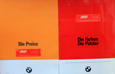 BMW Modelprogram 1971 Color + Upholstery, Pricelist Carbrochure (10304)